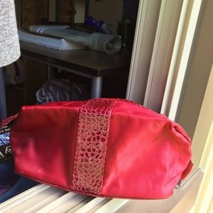 Ruby red Shiseido Cosmetic Handbag